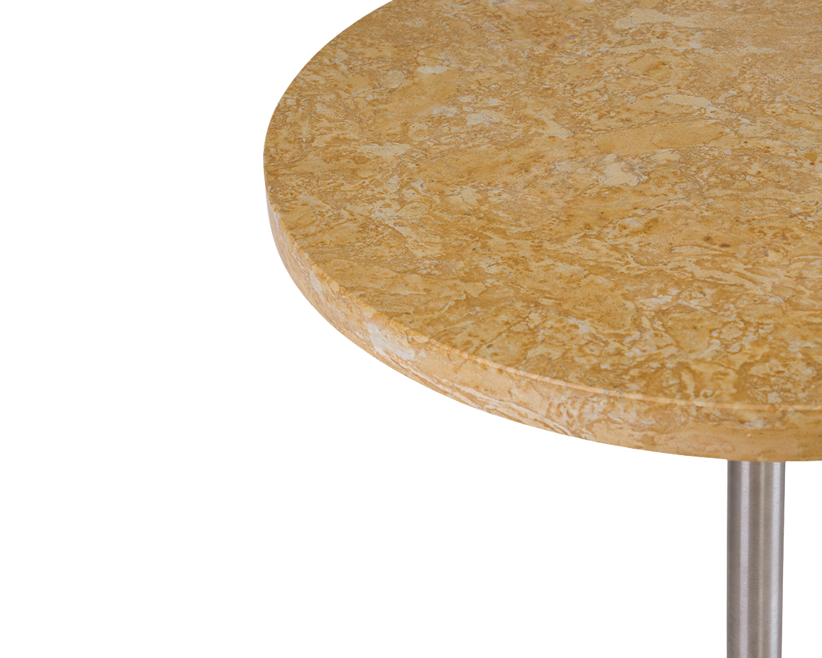Table 57 | Yellow Limestone / Stainless Steel