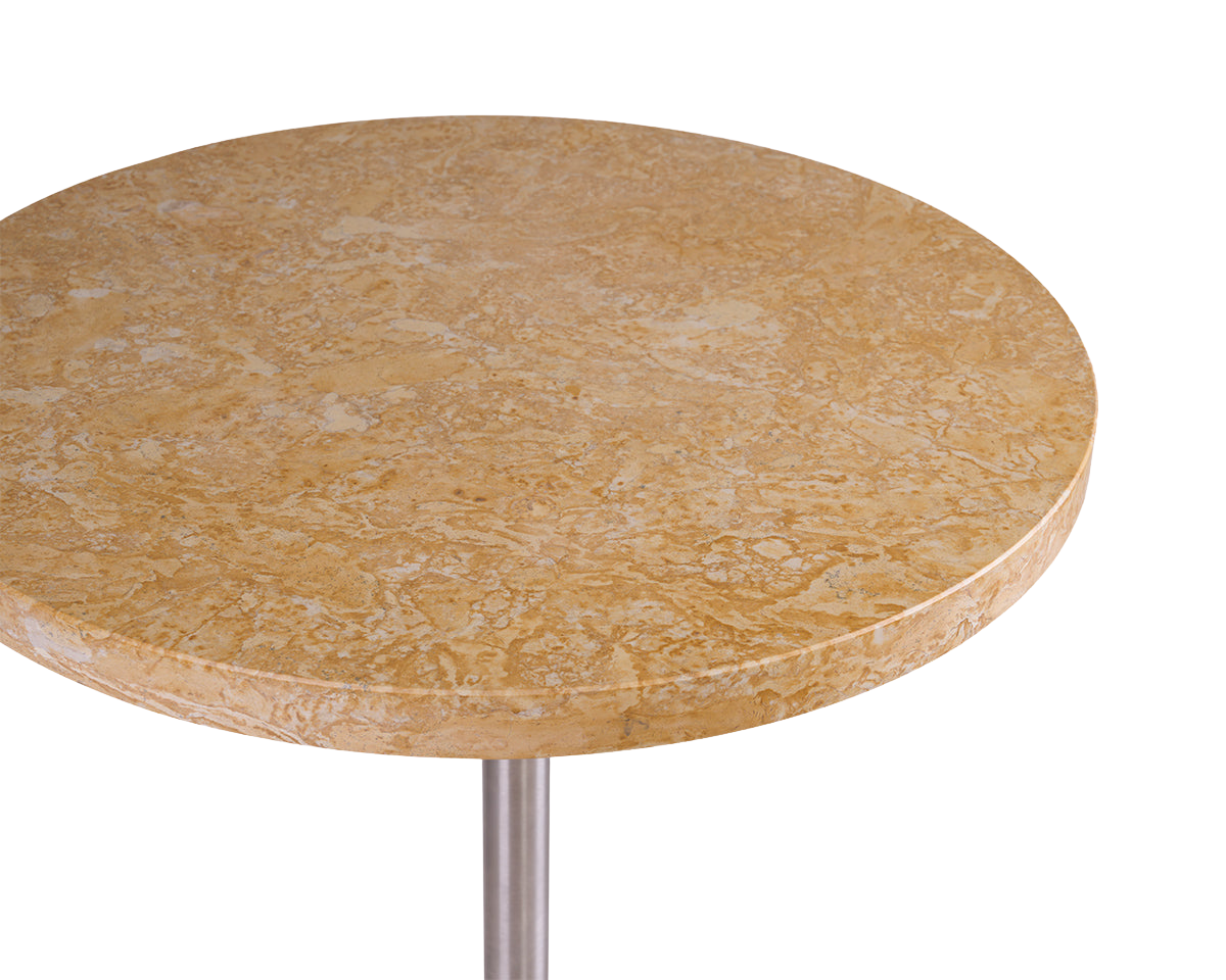 Table 57 | Yellow Limestone / Stainless Steel