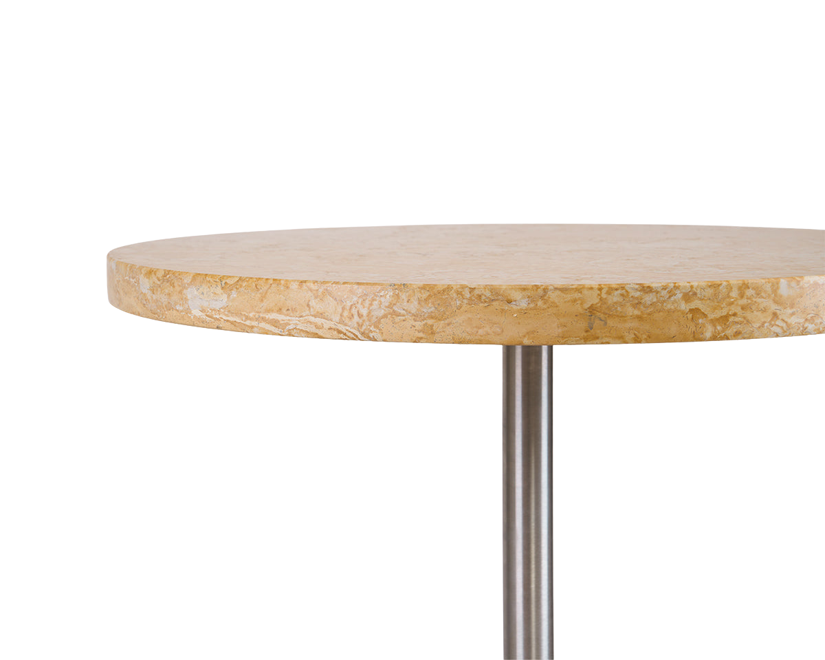 Table 57 | Yellow Limestone / Stainless Steel