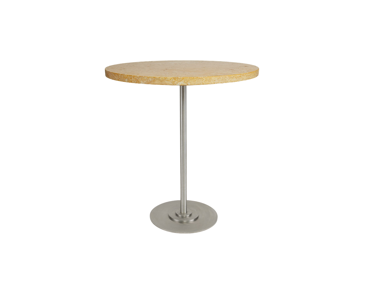 Table 57 | Yellow Limestone / Stainless Steel