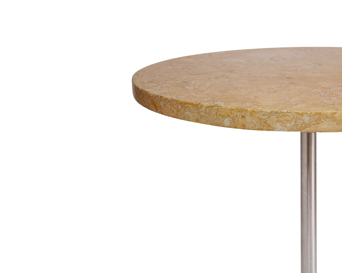 Table 57 | Yellow Limestone / Stainless Steel