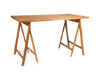Folding Flat Trestle Table | Warm Brown Birch