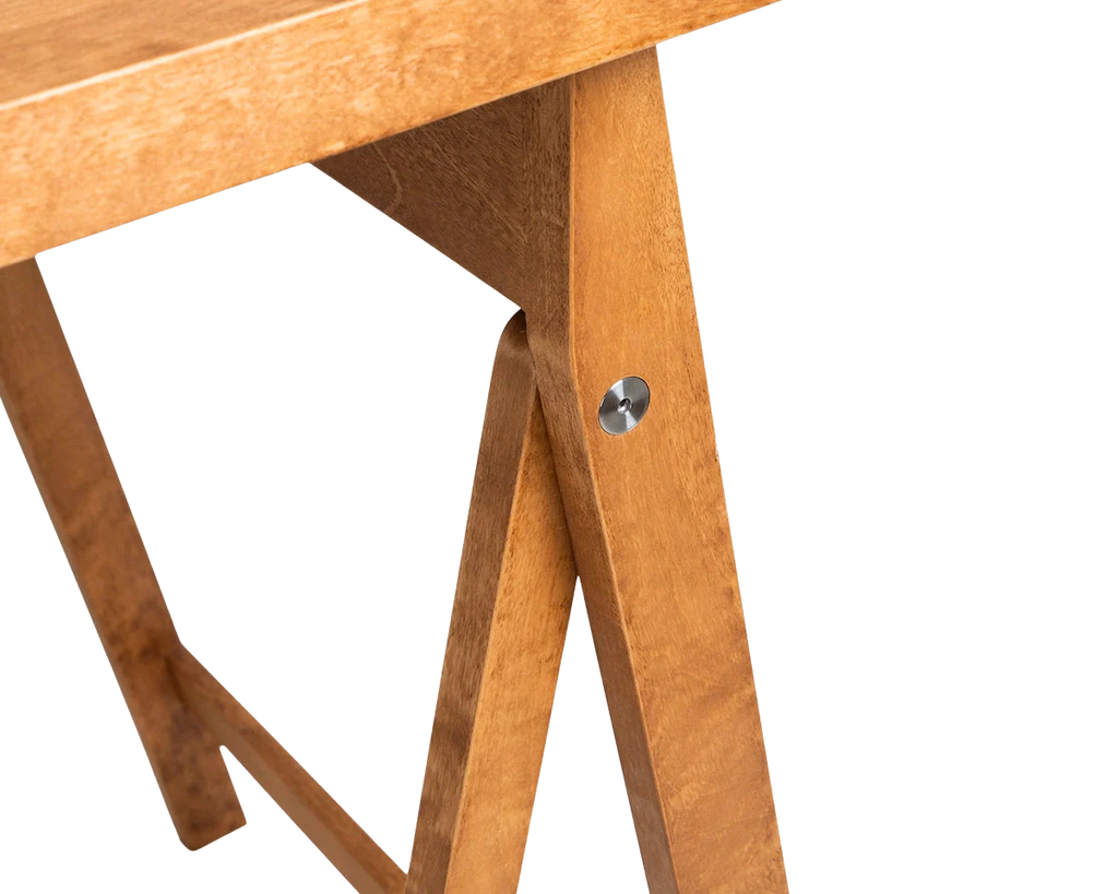 Folding Flat Trestle Table | Warm Brown Birch