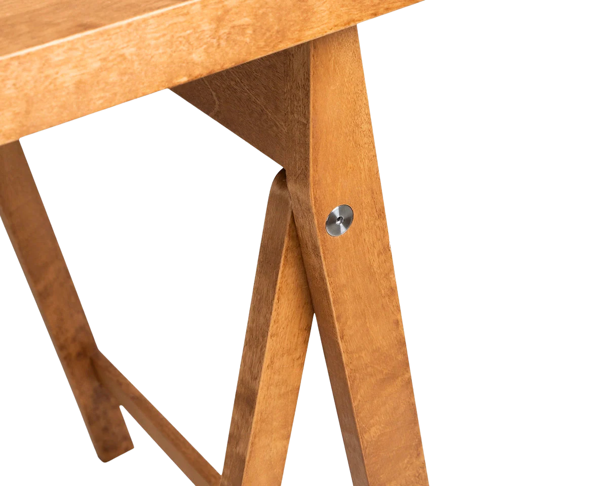 Folding Flat Trestle Table | Warm Brown Birch