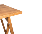 Folding Flat Trestle Table | Warm Brown Birch