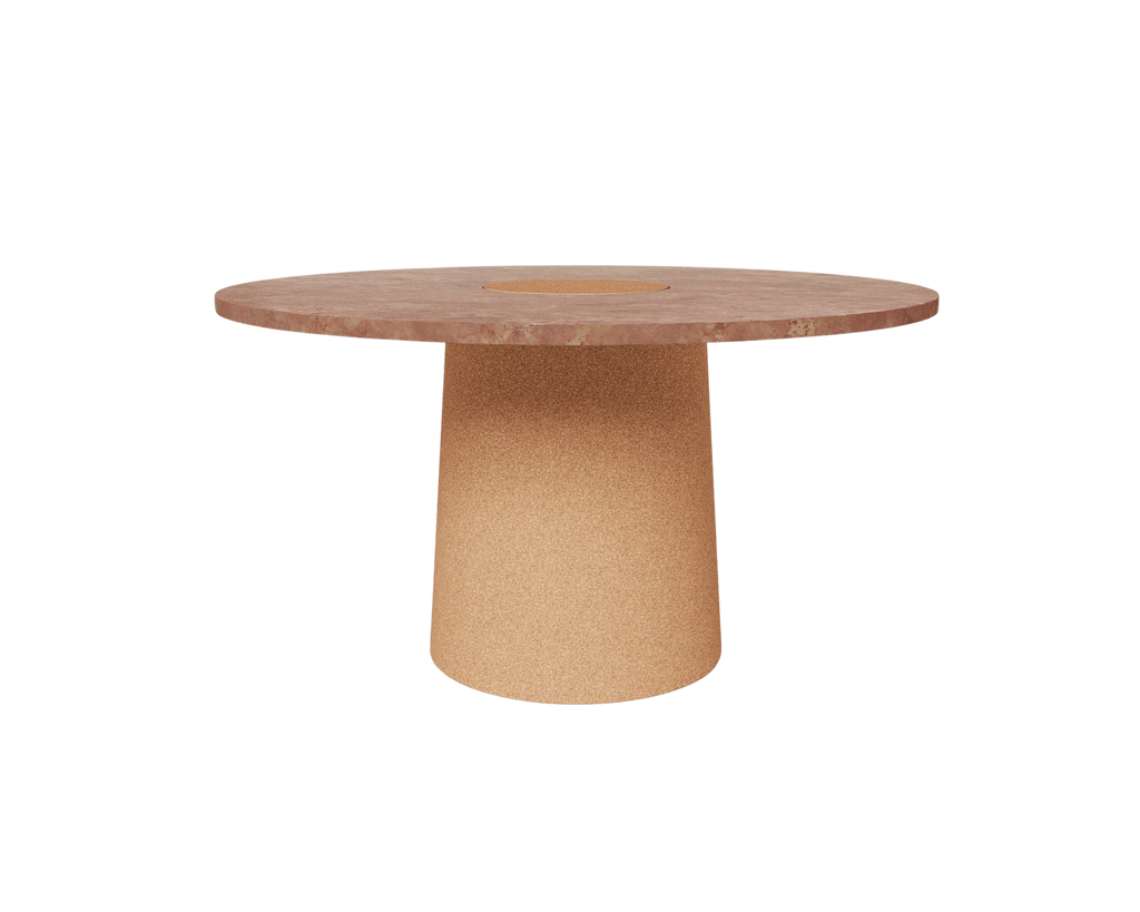 Sintra Dining Table | Red Limestone / Cork