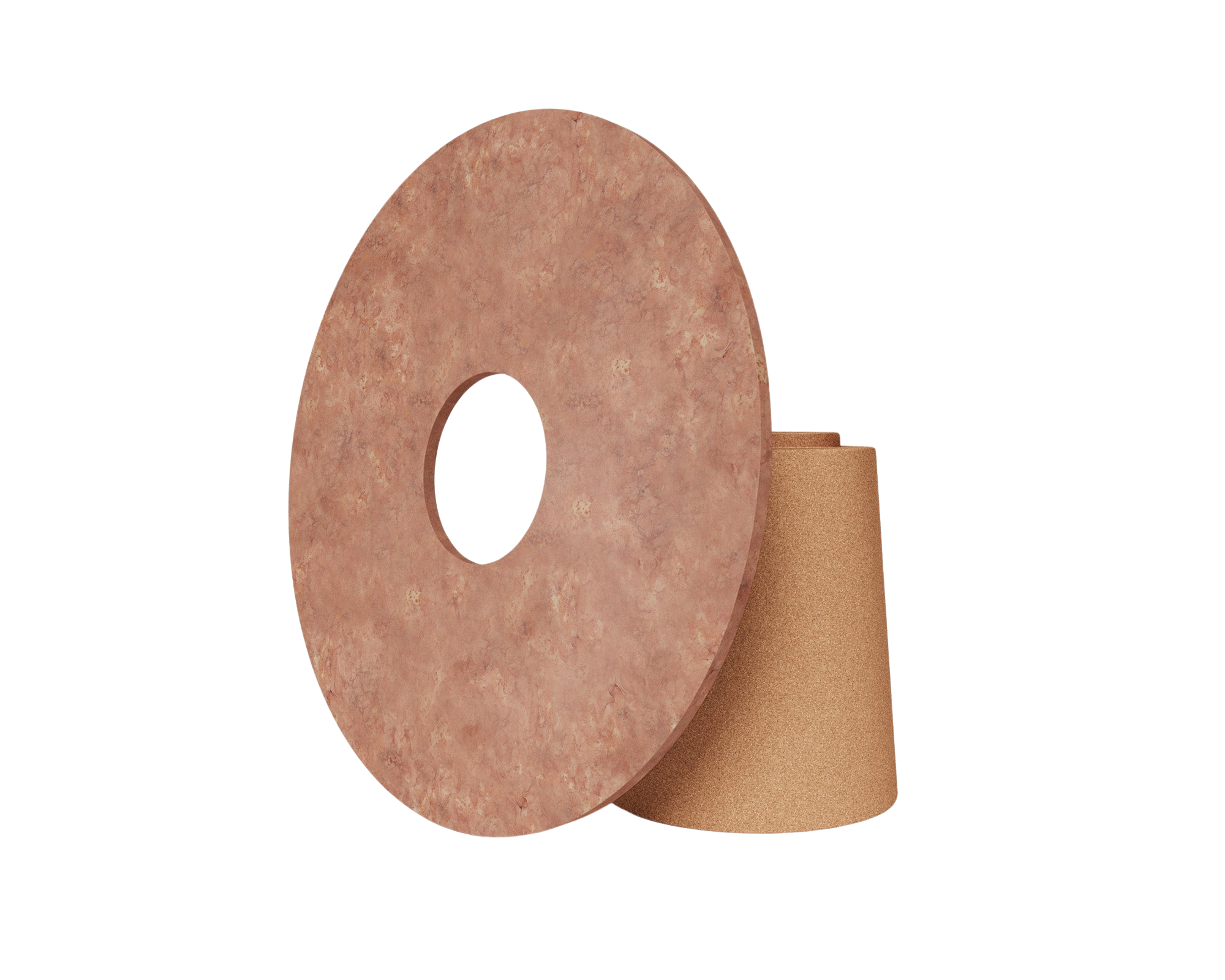 Sintra Dining Table | Red Limestone / Cork