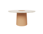 Sintra Dining Table | White Marble / Cork