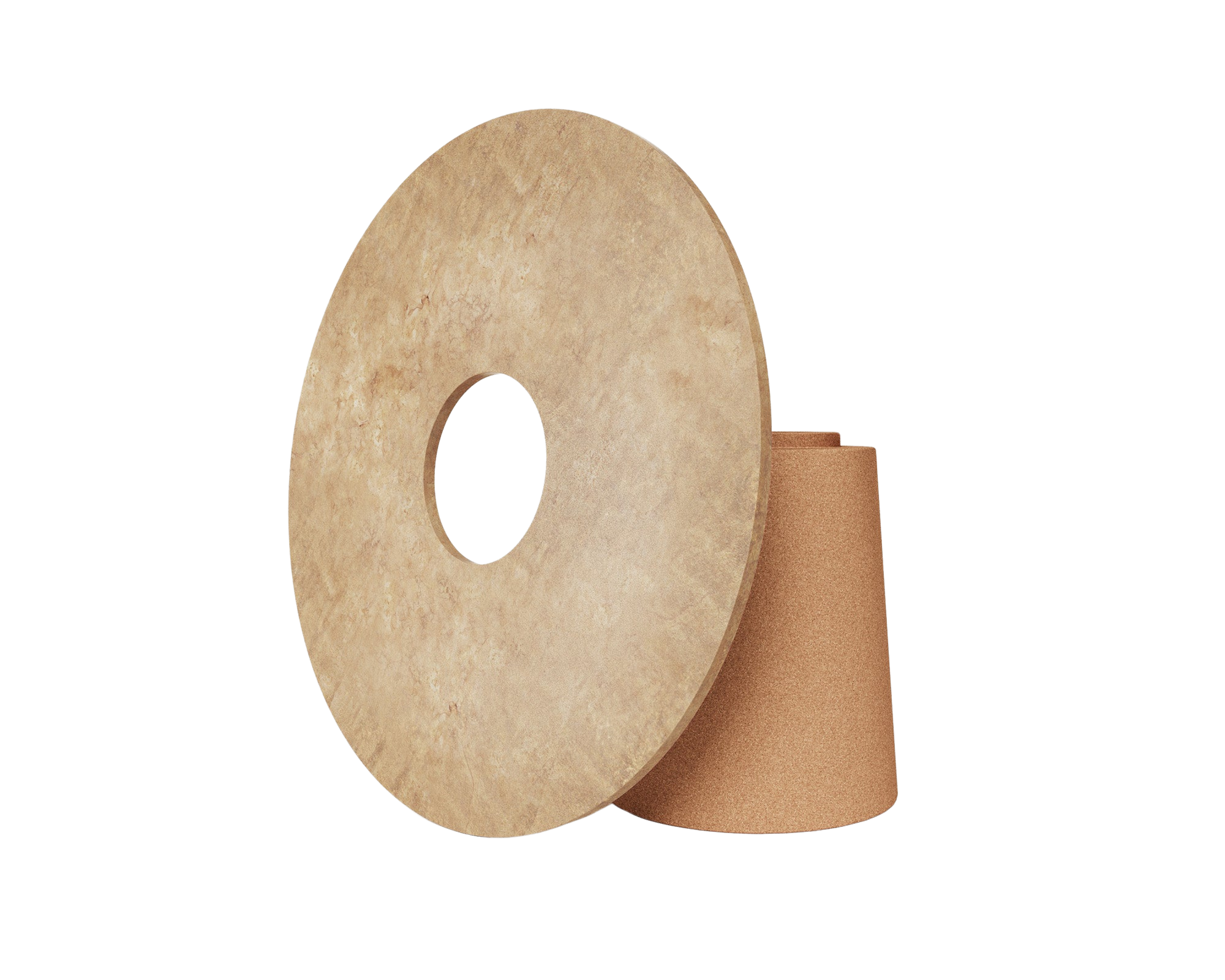 Sintra Dining Table | Yellow Limestone / Cork